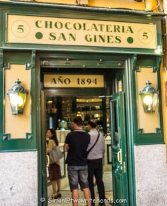 The Entrance to Chocolateria San Ginés