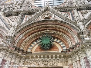 Part of the Entrance Facade of the Duomo de Siena