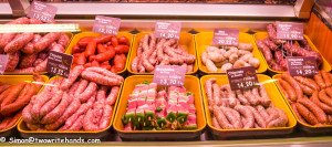 A Selection of Sausages at the Avignon Market