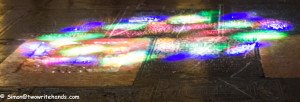 Stained Glass Reflected on the Floor of the Mosque