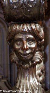 Wood Carving on a Choir Stall in the Cathedral 