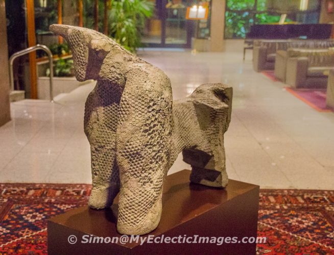 Sculpture in the Lobby of Hotel Carlemany