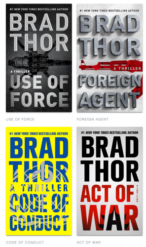 Book Jackets for Some of the Scot Harvath Series (derived from Brad Thor's website)