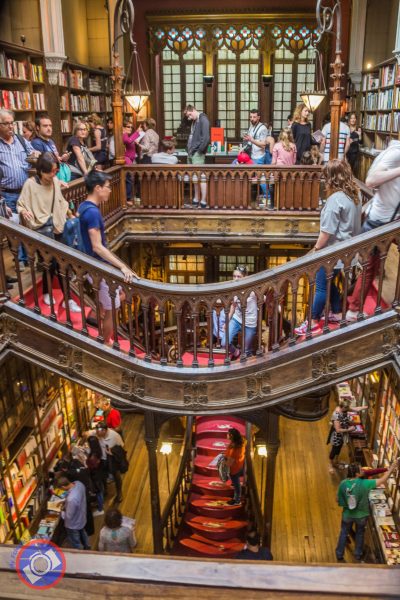 The Unique Staircase at Livraria Lello, in Porto, Portugal and Believed to be the Inspiration for the Hogwarts Staircase in the Harry Potter Series (©simon@myeclecticimages.com)